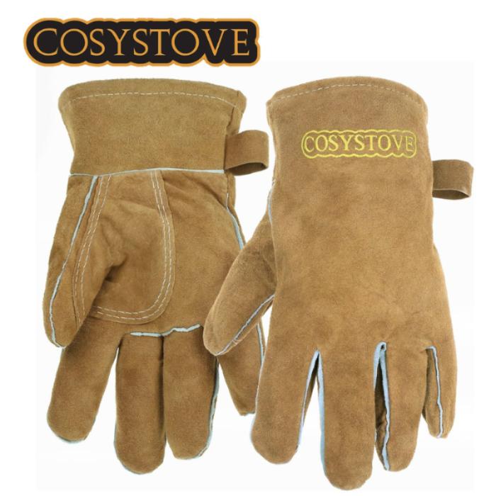 Cosystove Full Leather Heavy Duty Heat Resistant Gloves